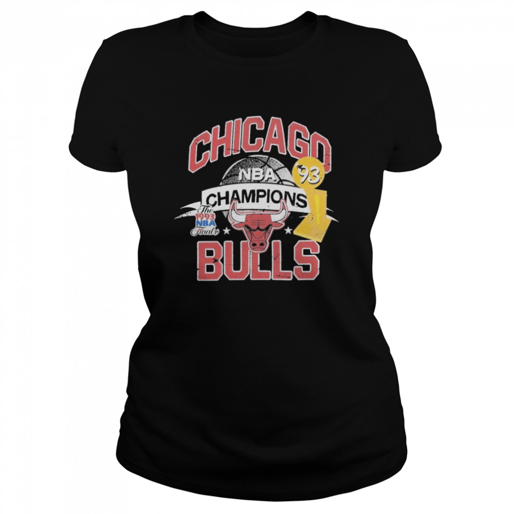 chicago bulls mitchell ness nba champs history t classic womens t shirt