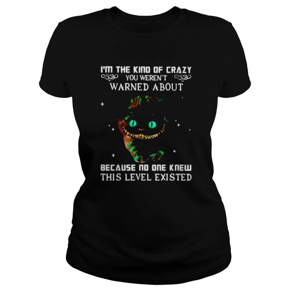 I’m the kind of crazy you weren’t warned about because no one knew this level existed shirt Classic Women's T-shirt