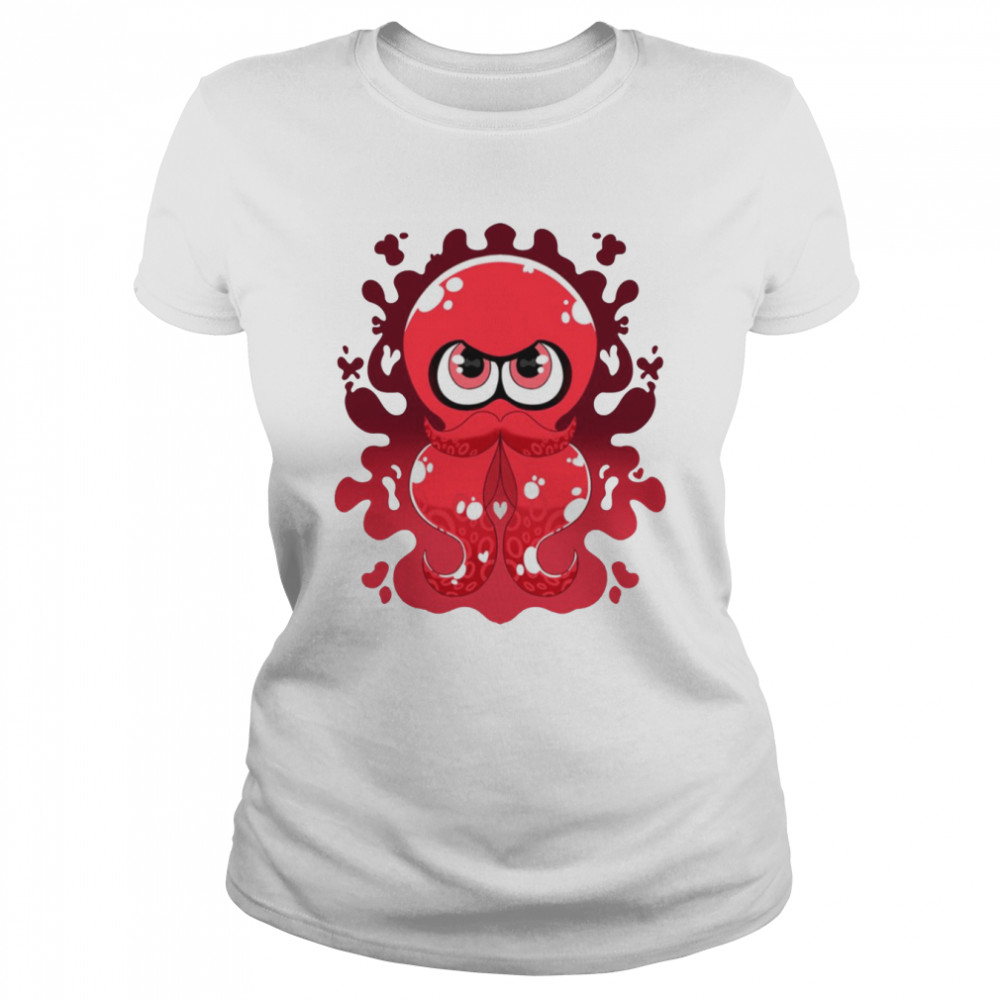 red inky octo splash splatoon shirt classic womens t shirt