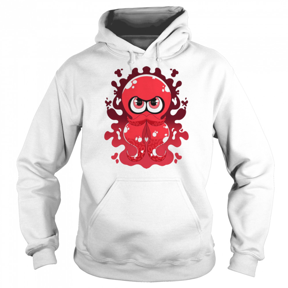 red inky octo splash splatoon shirt unisex hoodie