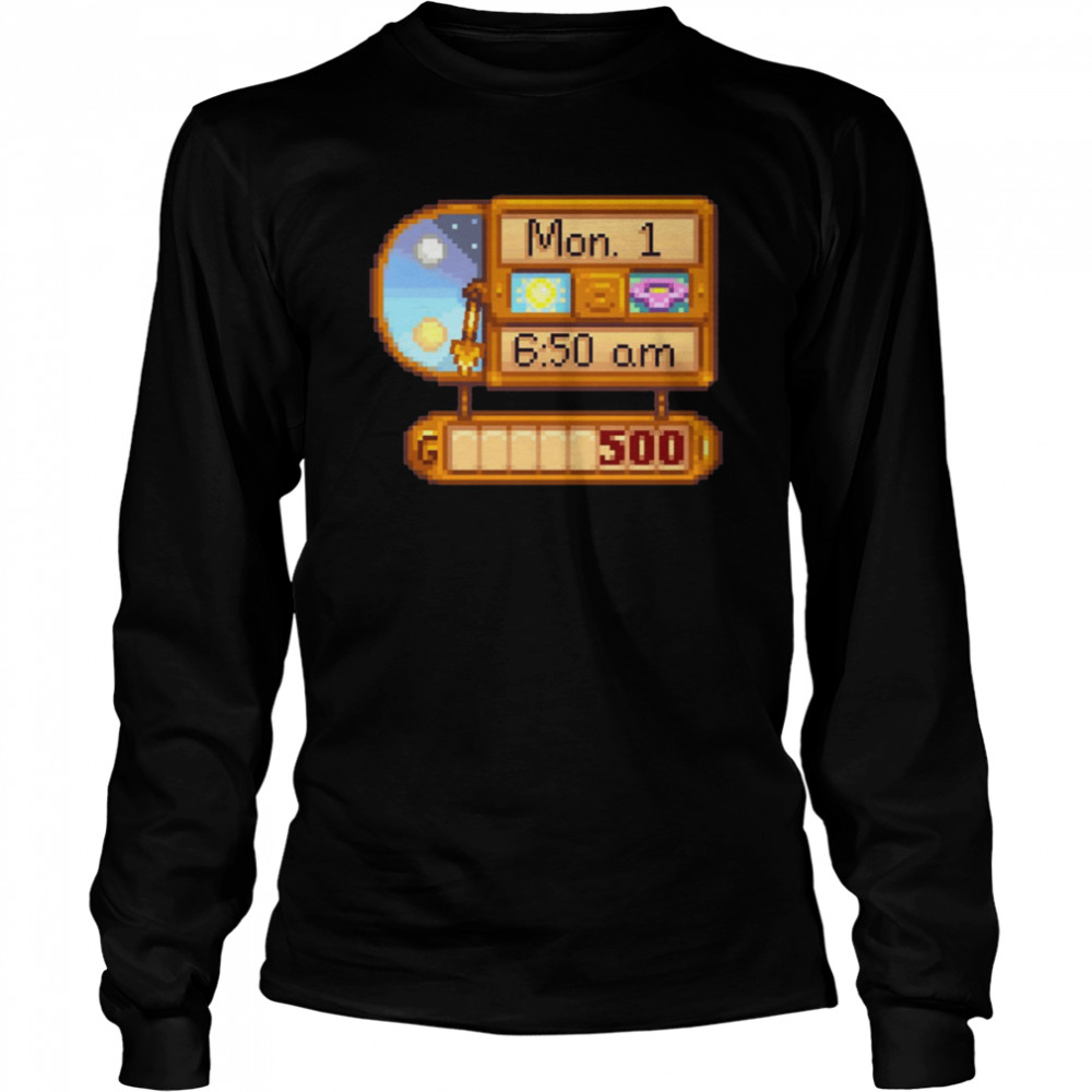 Stardew Valley Clock Harvest Moon shirt Long Sleeved T-shirt