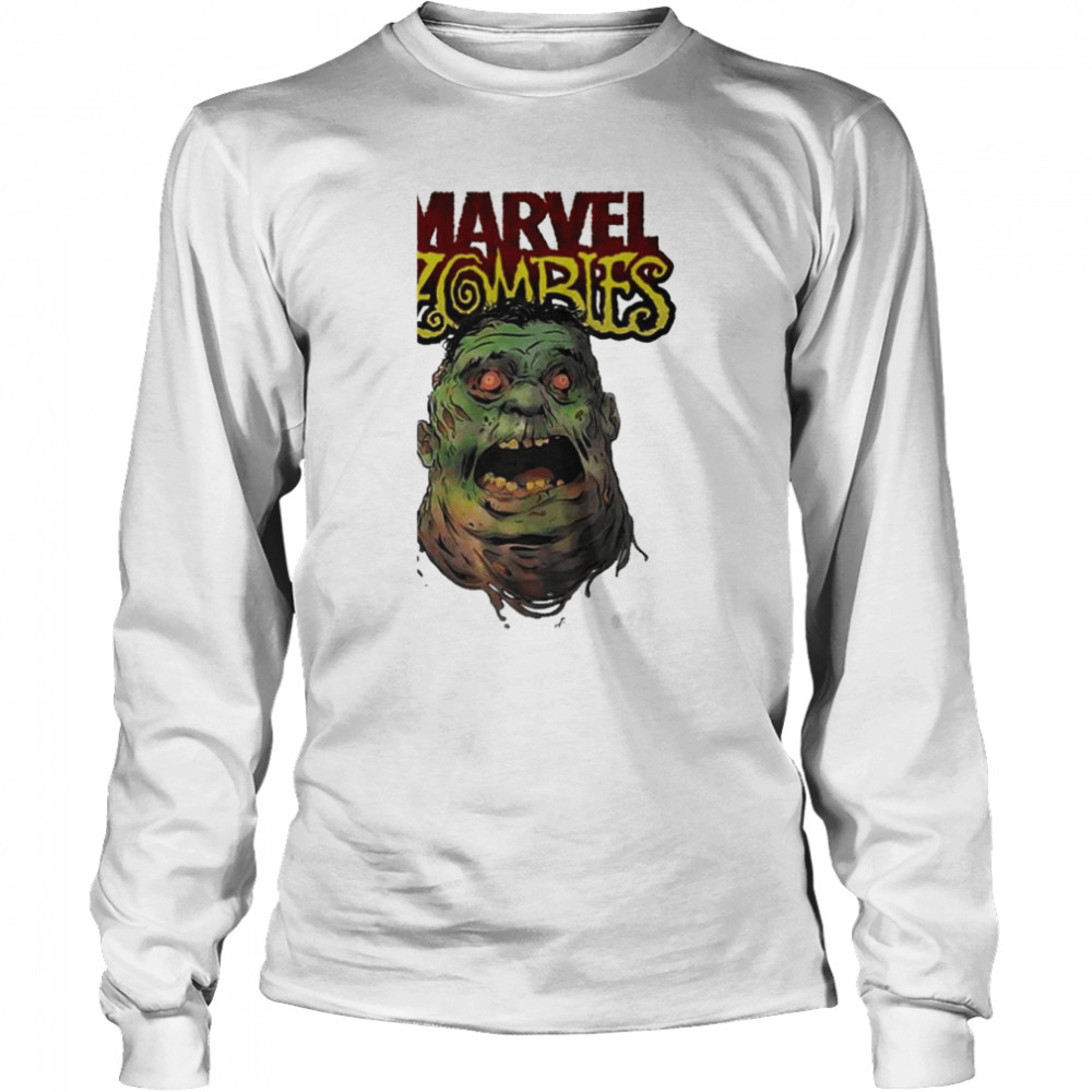 Zombies The Huk Zombie Head Marvel What If Long Sleeved T-shirt