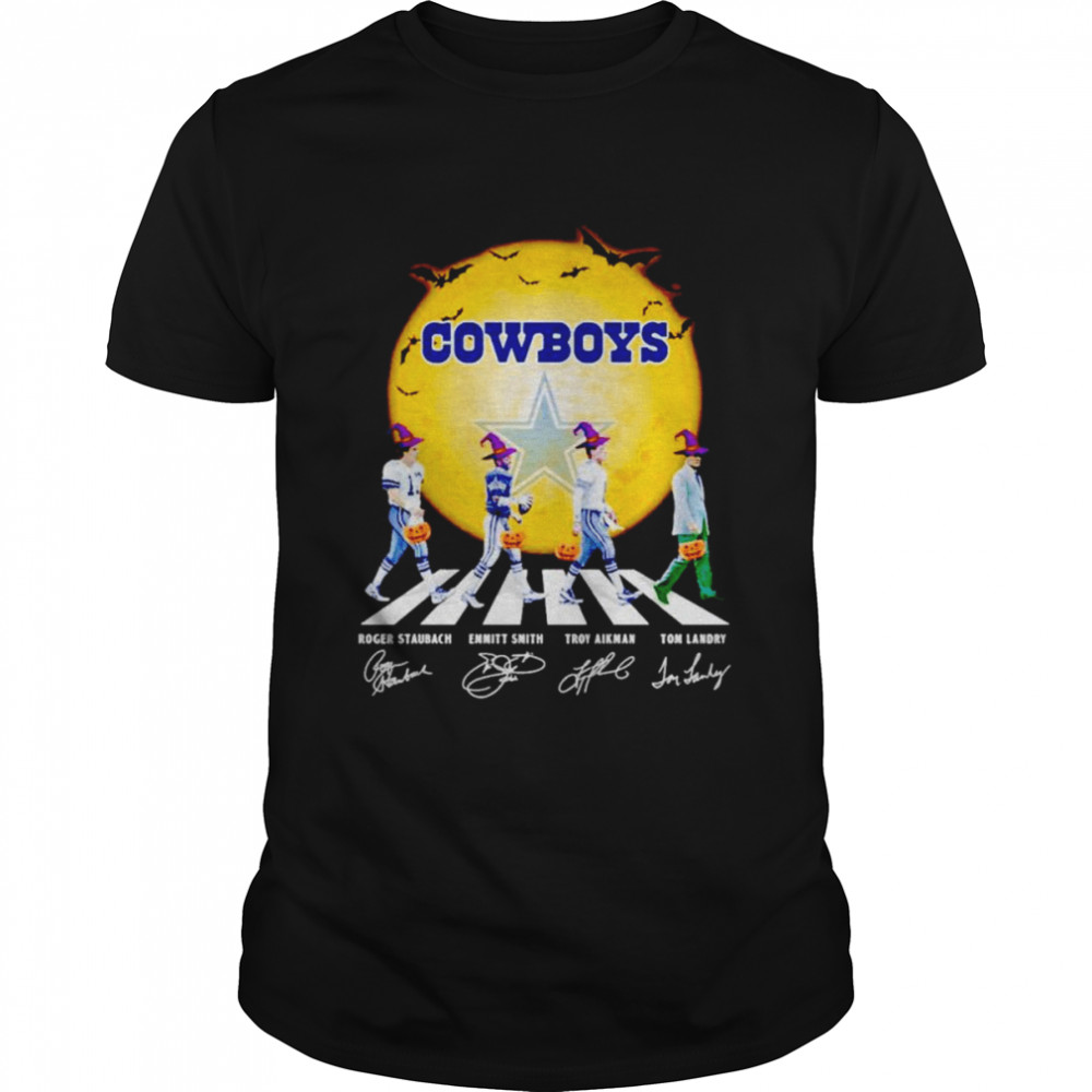 Cowboys Roger Staubach Emmith Smith Troy Aikman Tom Landry Abbey Road signatures shirt Classic Men's T-shirt