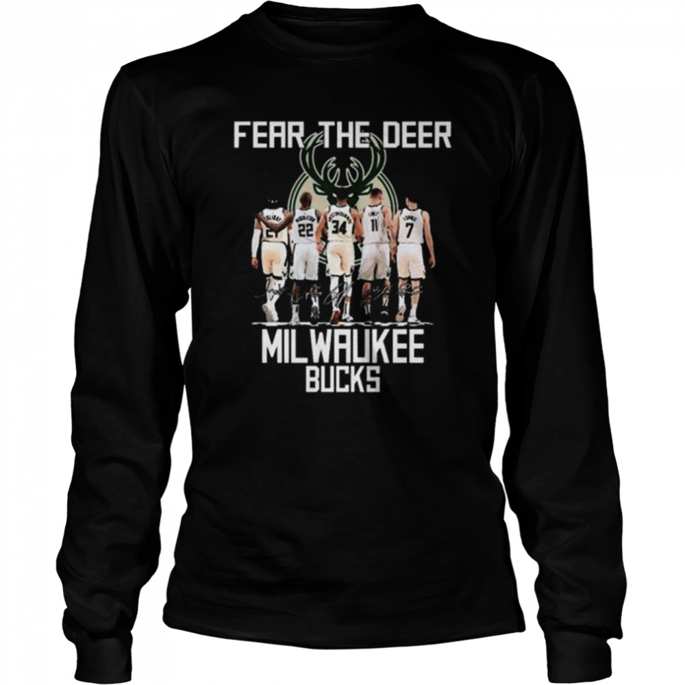 Fear the deer milwaukee bucks players 2022 shirt Long Sleeved T-shirt