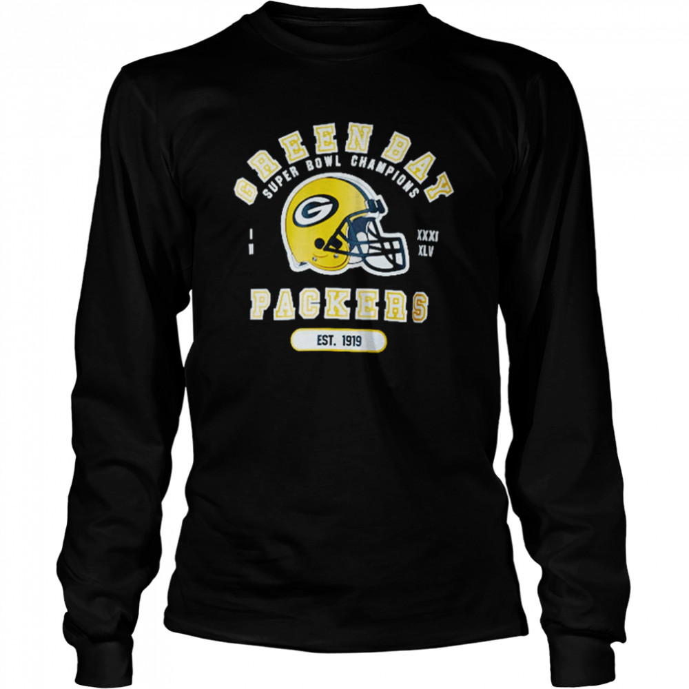 Green Bay Packers Helmet And Wordmark Green Day Green Bay Packers T- Long Sleeved T-shirt