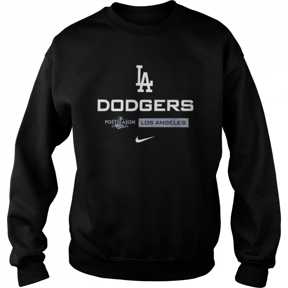 Los Angeles Dodgers 2022 Postseason Authentic Collection Dugout T- Unisex Sweatshirt