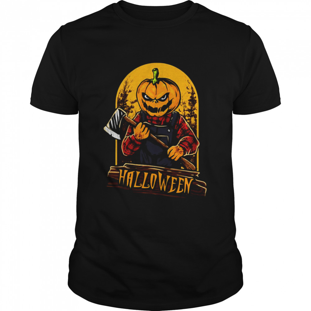 Scary Pumpkin Head Halloween shirt