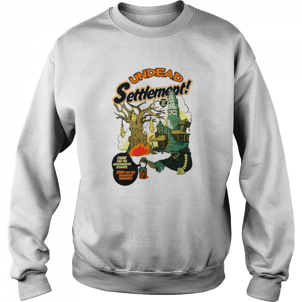 Undead Settlement Halloween Graphic shirt Unisex Sweatshirt