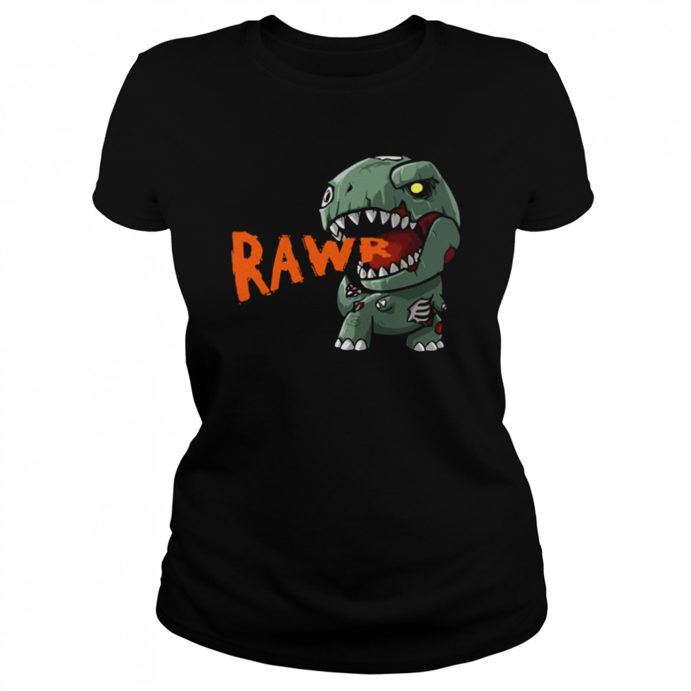 Dinosaur T-Rex Rawr Mummy Pumpkin Halloween shirt Classic Women's T-shirt