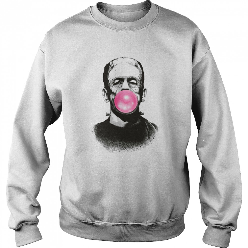Frankenstein And Bubble Gum Halloween shirt Unisex Sweatshirt