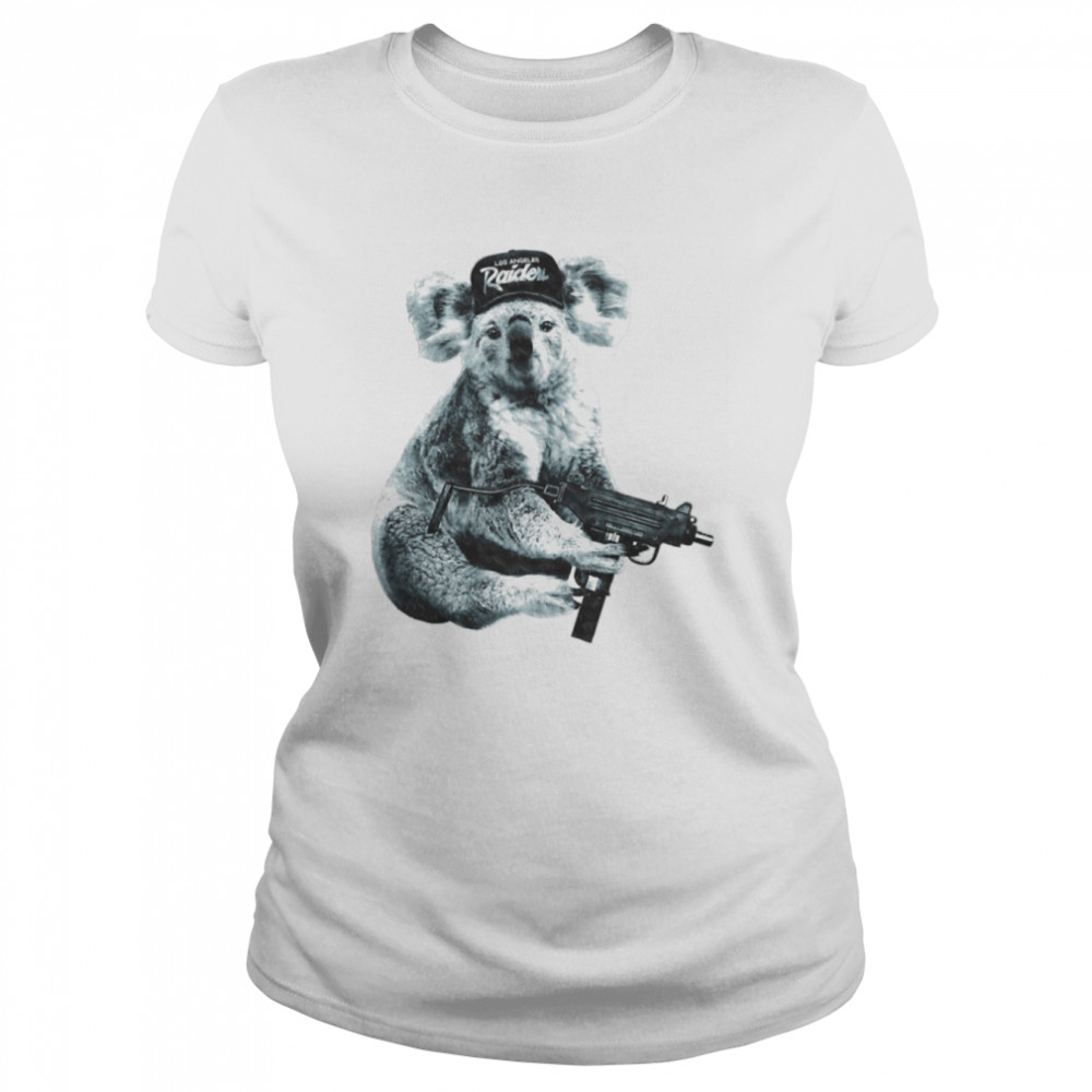 Los Angeles Raiders Uzi Does It Cool Koala shirt Classic Women's T-shirt