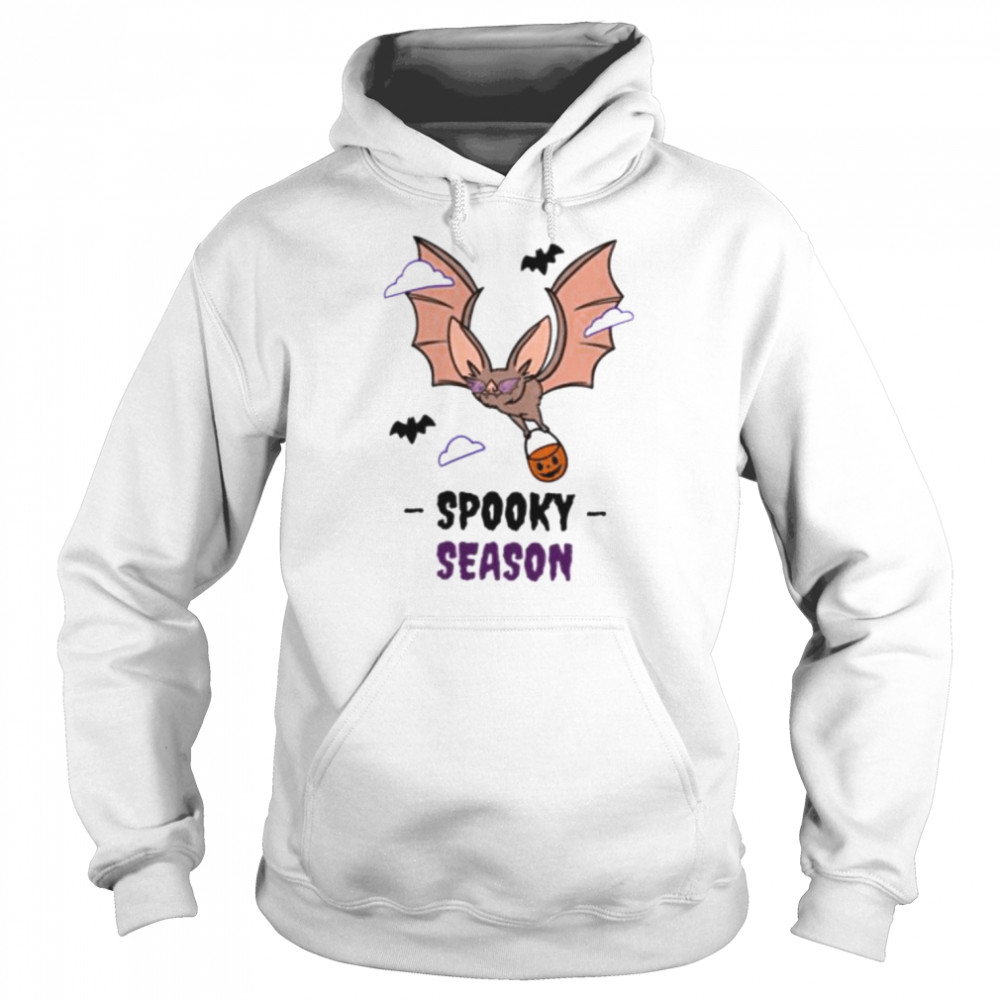 Spooky Season Bat Halloween Illustration shirt Unisex Hoodie