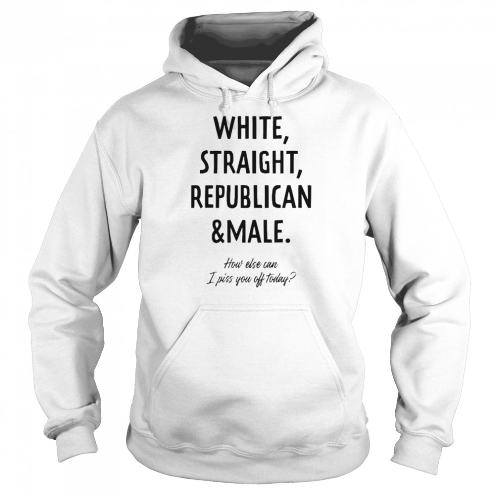 White straight republican and male politics shirt Unisex Hoodie