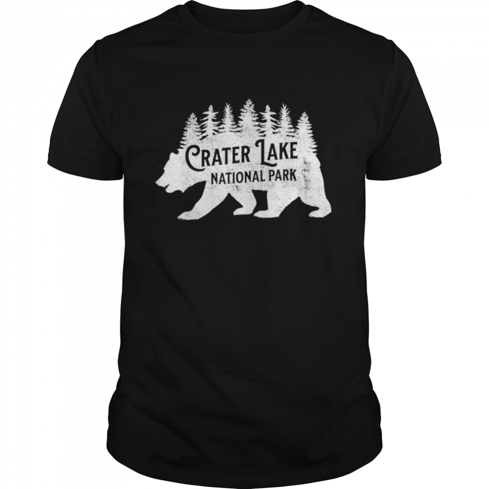 Crater Lake Oregon Nature Bear Hiking Outdoors T- Classic Men's T-shirt