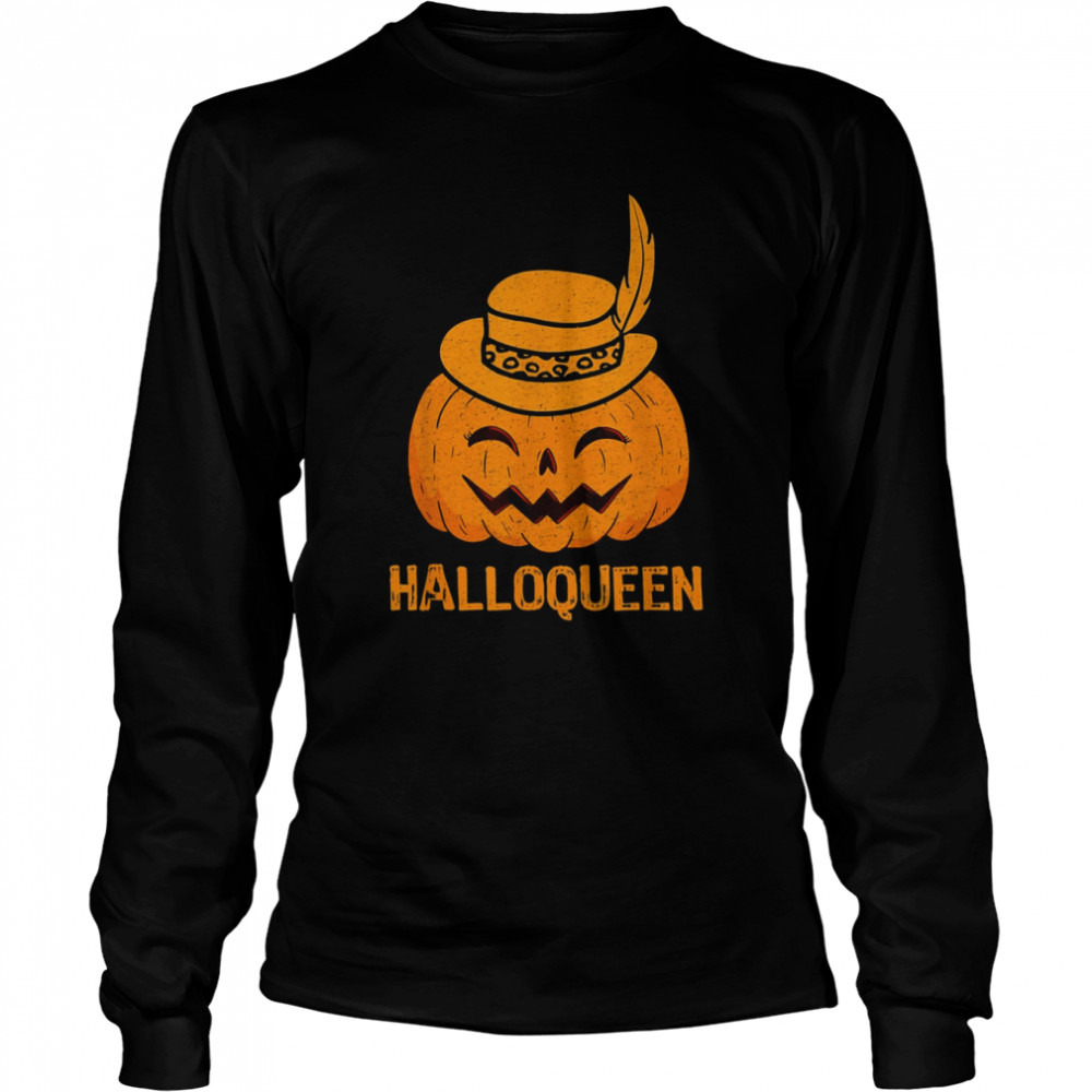 pumpkin funny pumpkin wearing a hat halloween 2022 long sleeved t shirt
