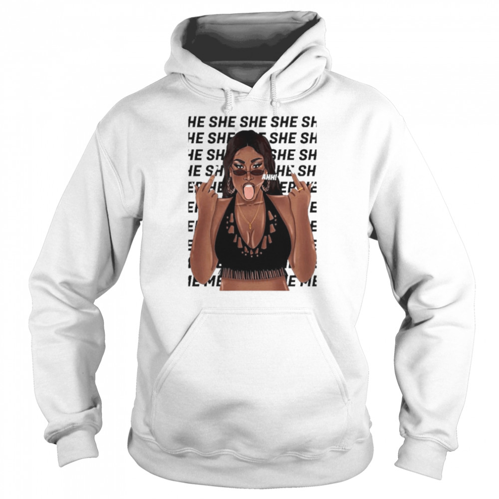 ahhh megan thee stallion tongue out unisex hoodie