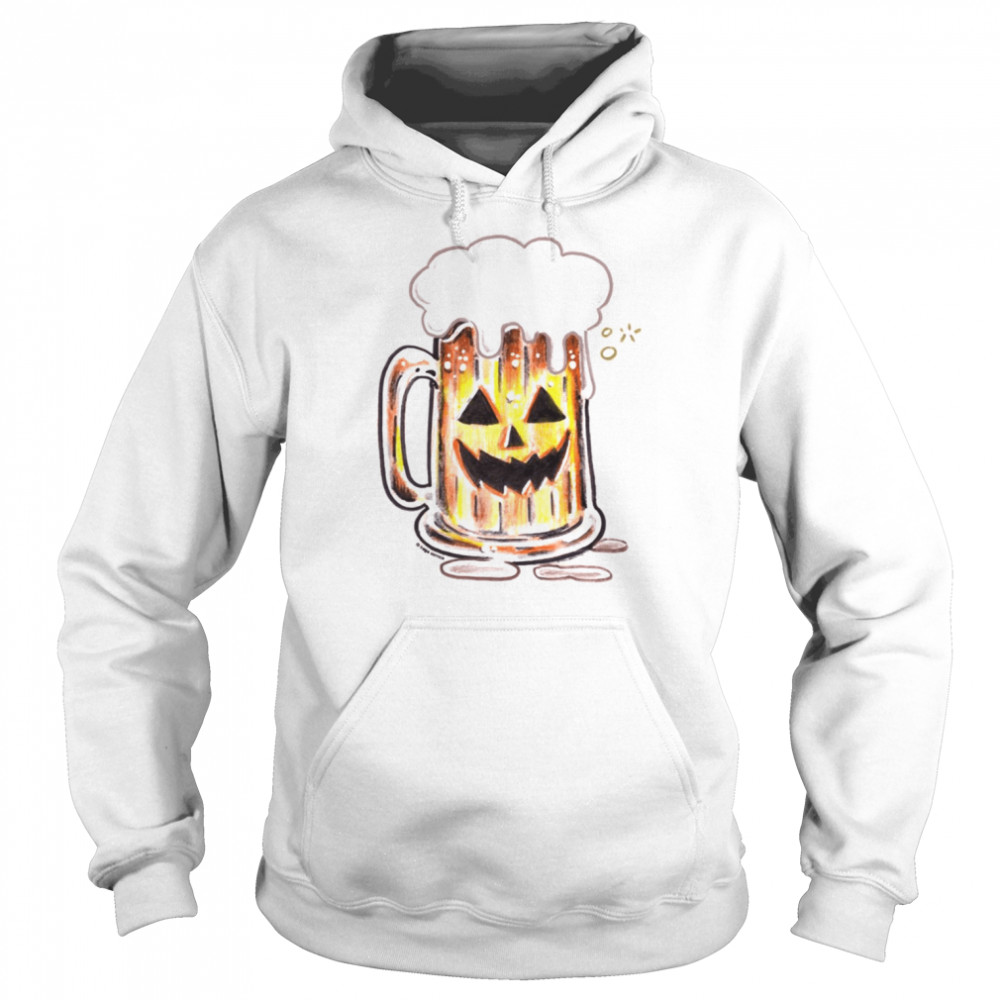 Beer Pumpkin Trick Or Beer Halloween shirt Unisex Hoodie