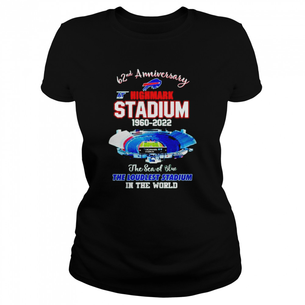 Buffalo Bills 62nd anniversary highmark stadium 1960-2022 shirt Classic Women's T-shirt
