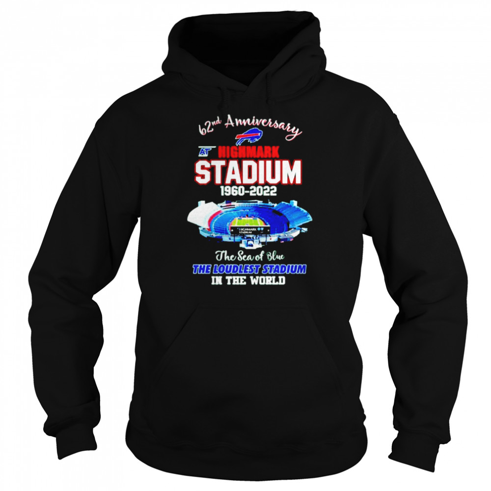buffalo bills 62nd anniversary highmark stadium 1960 2022 shirt unisex hoodie