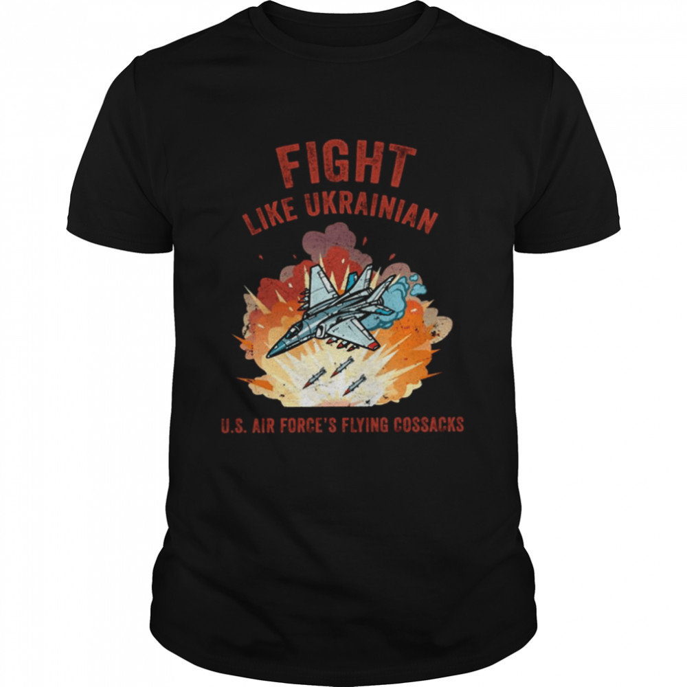 Cracked Plane Fight Like Ukrainian shirt Classic Men's T-shirt