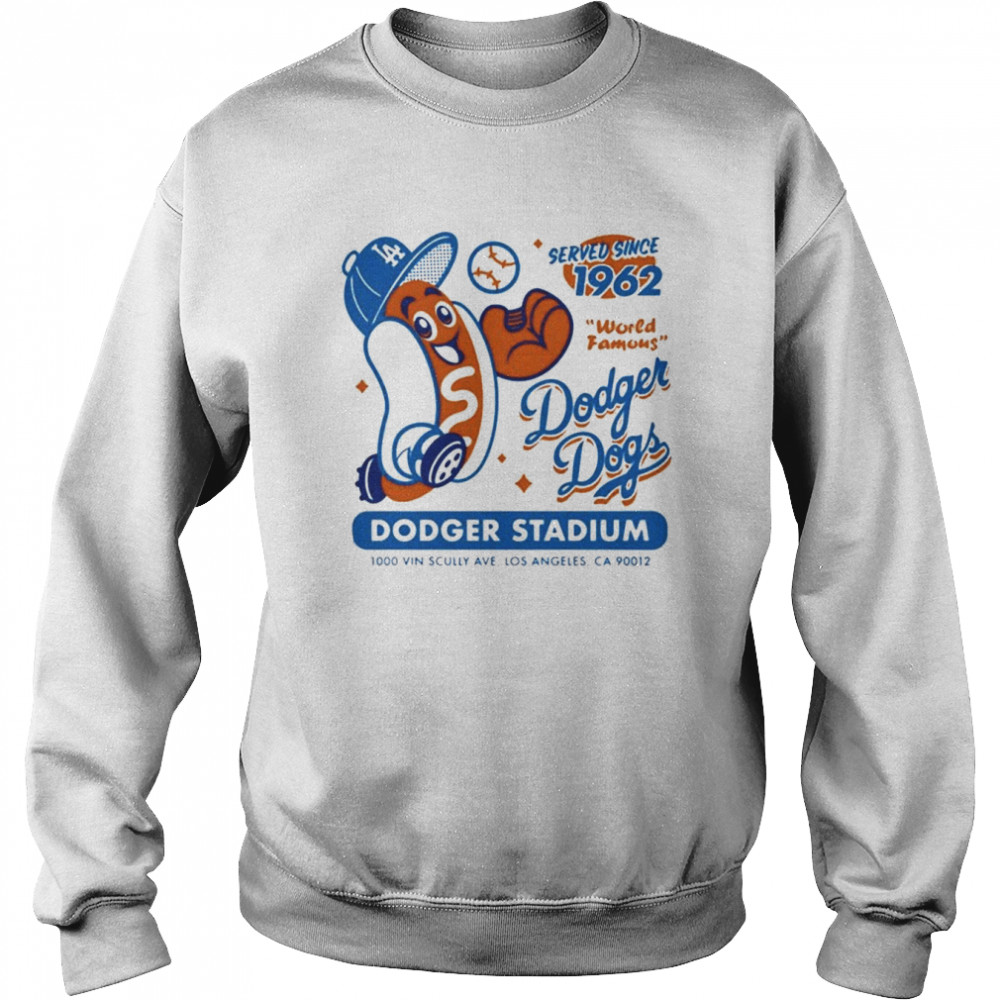 dodger dogs since 1962 dodgers baseball tall t unisex sweatshirt