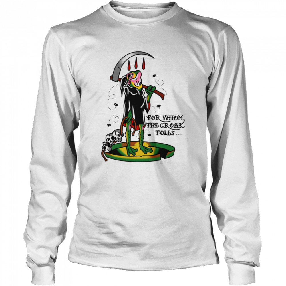 For Whom The Frog Reaper Halloween shirt Long Sleeved T-shirt