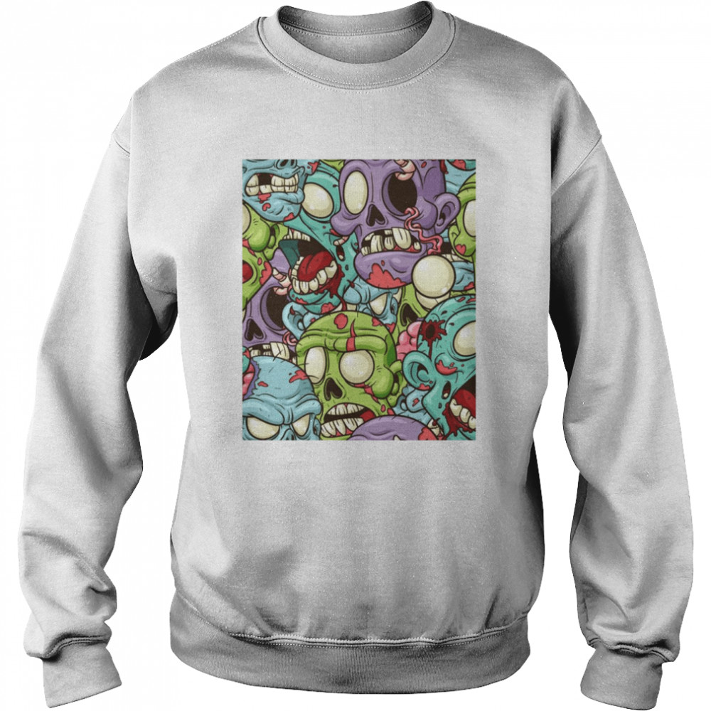 Halloween Art Zombies Love Brains Graphic shirt Unisex Sweatshirt