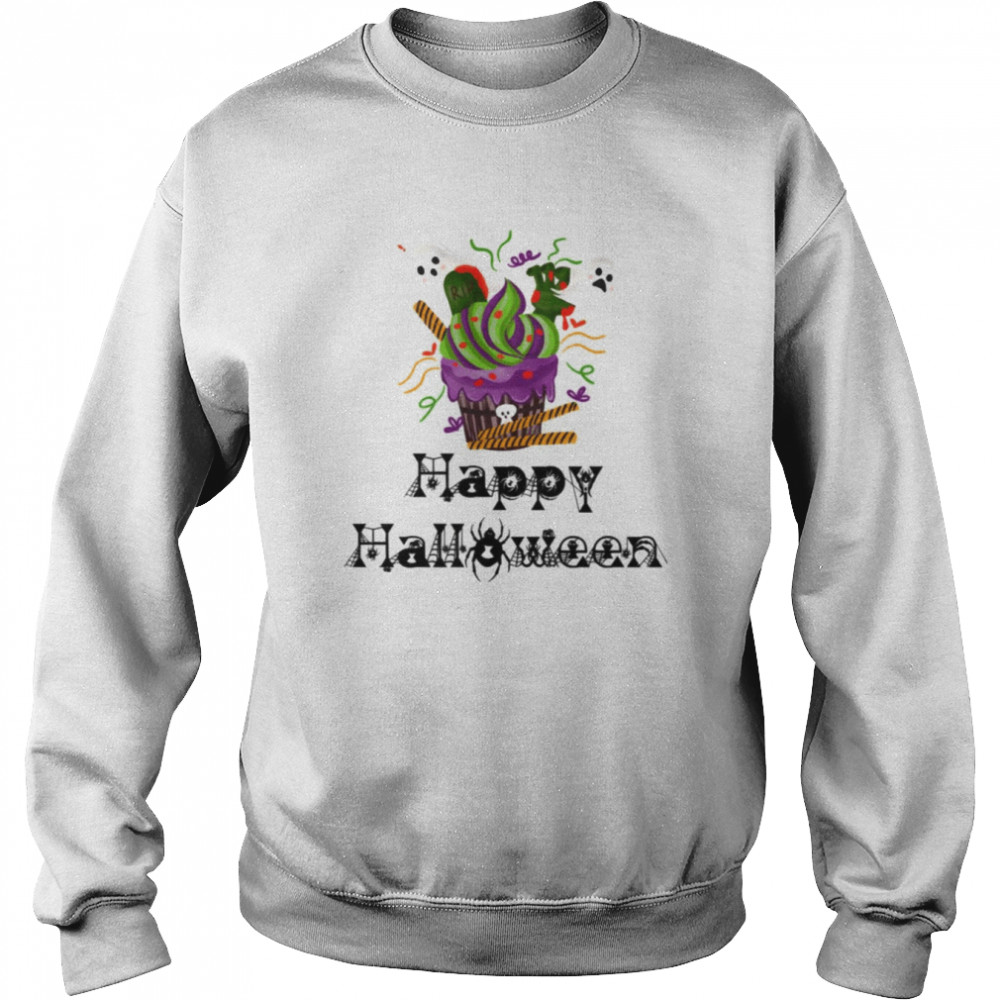 happy halloween cupcake shirt unisex sweatshirt