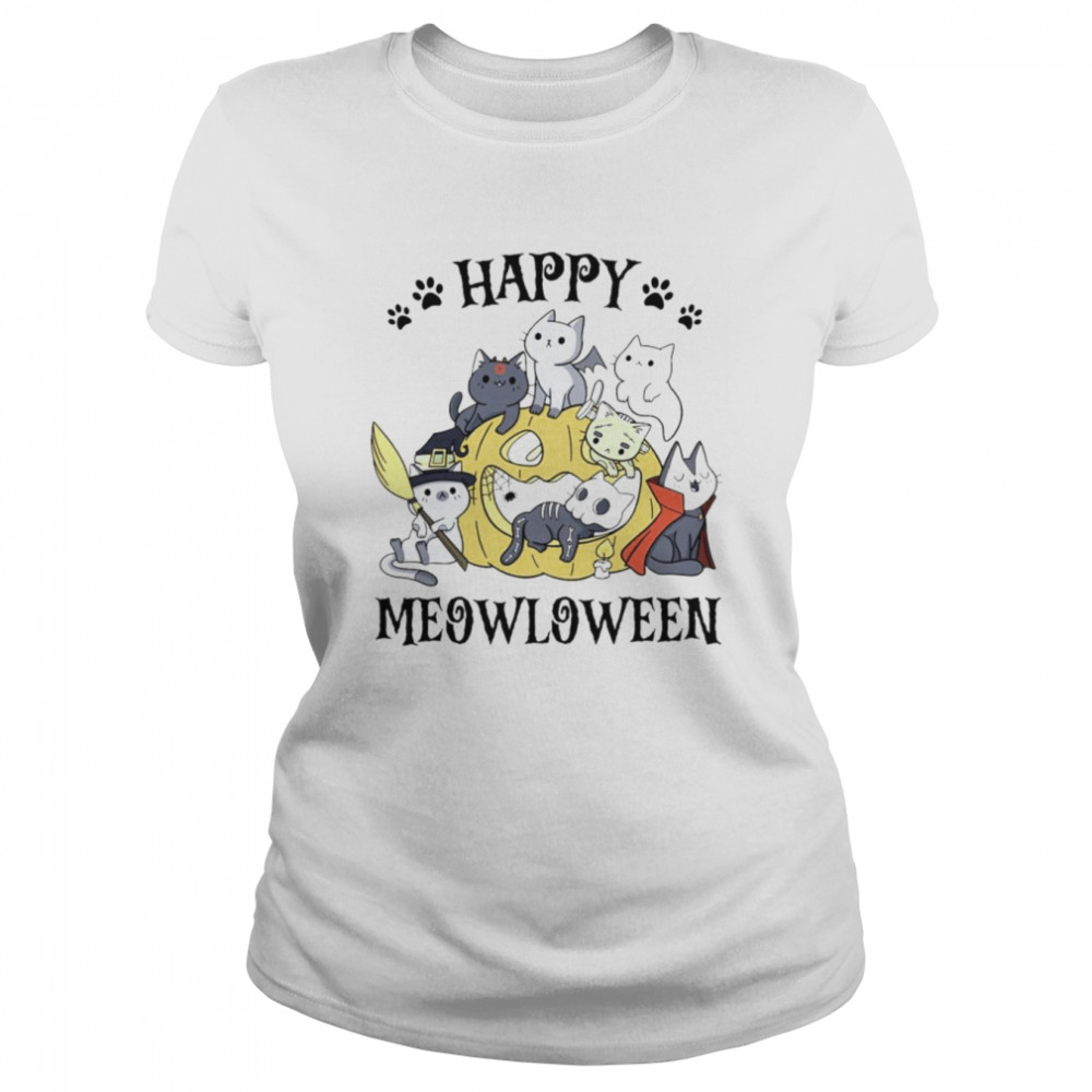 Happy Meowloween Halloween shirt Classic Women's T-shirt