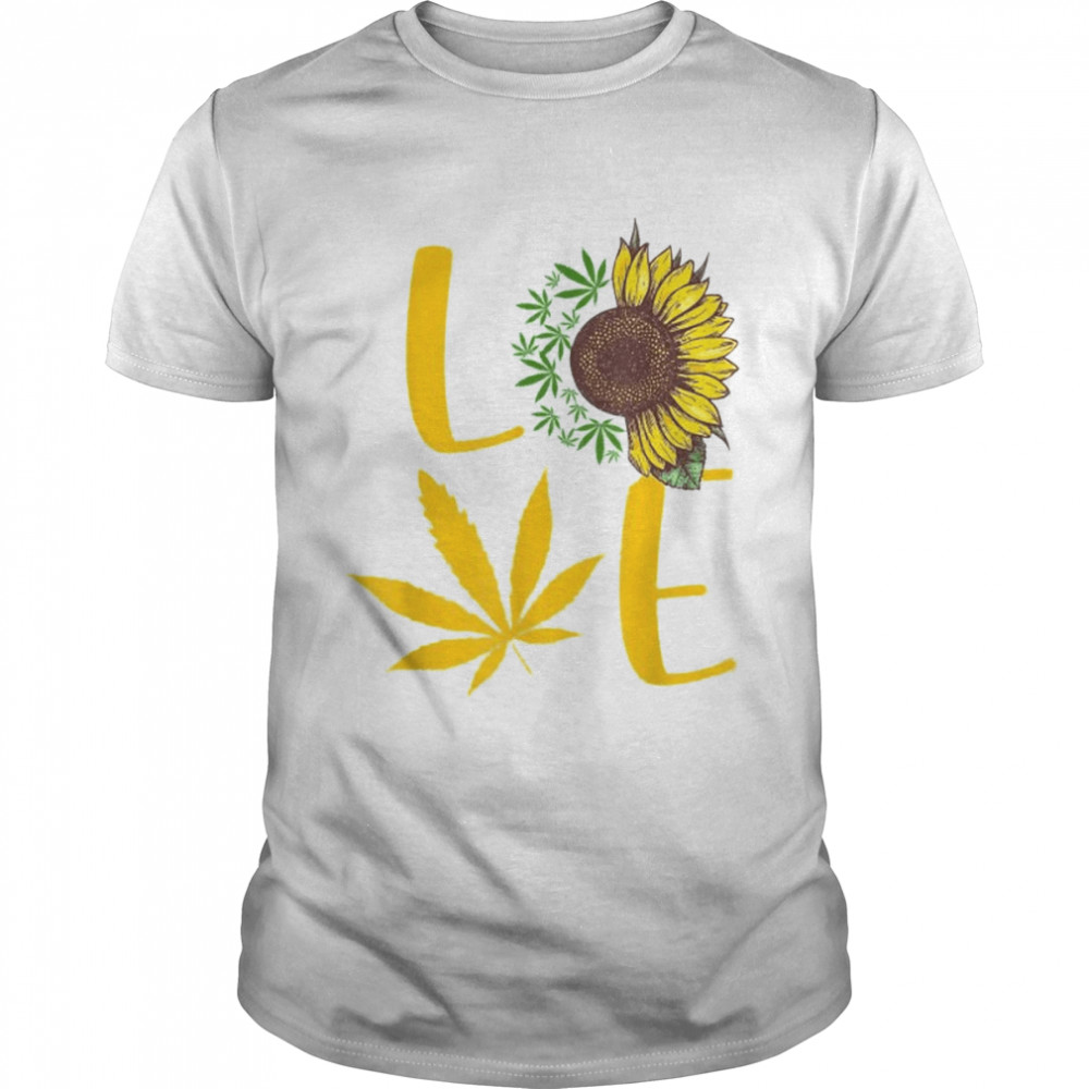 Hippie Clothes Stoner Gifts Love Flowers T- Classic Men's T-shirt