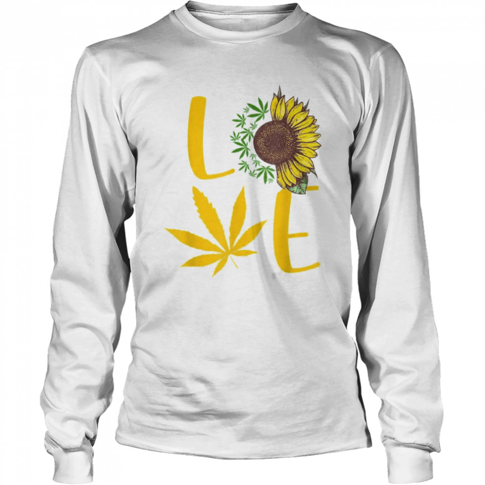 Hippie Clothes Stoner Gifts Love Flowers T- Long Sleeved T-shirt