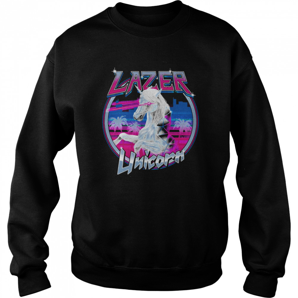 lazer unicorn shirt unisex sweatshirt