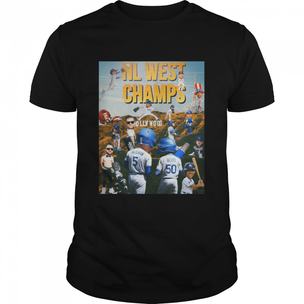 Los Angeles Dodgers Baseball NL West Champs 2022 Hollywood  Classic Men's T-shirt