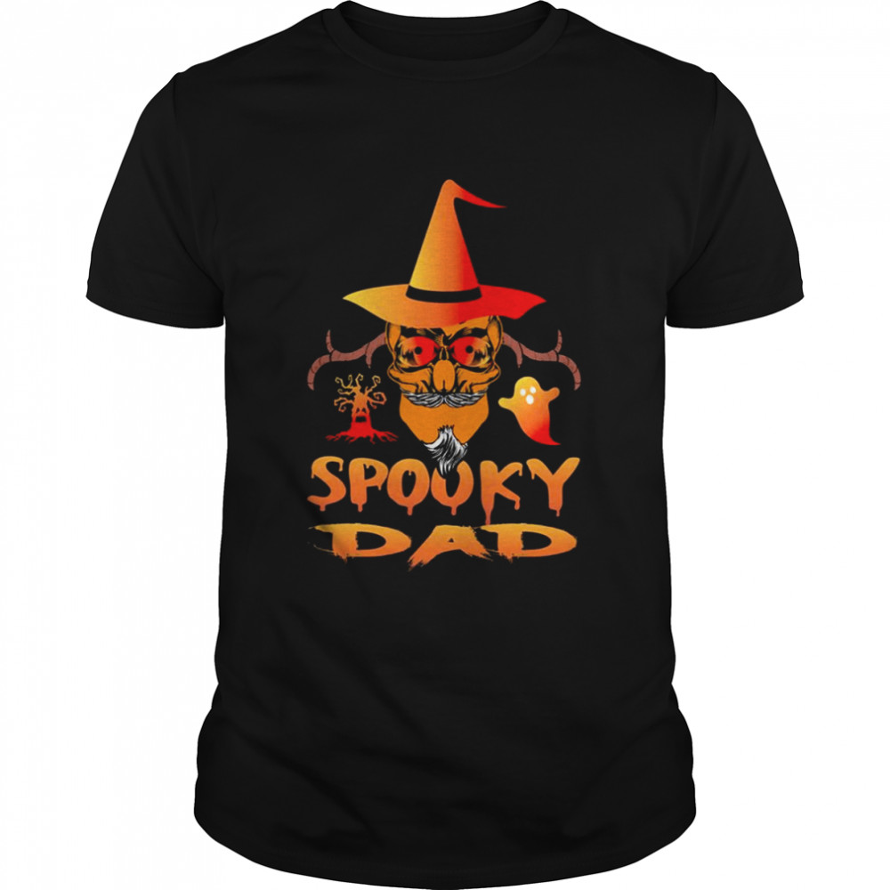 Orange Hat Halloween Trick Or Treat Spooky Dad shirt Classic Men's T-shirt