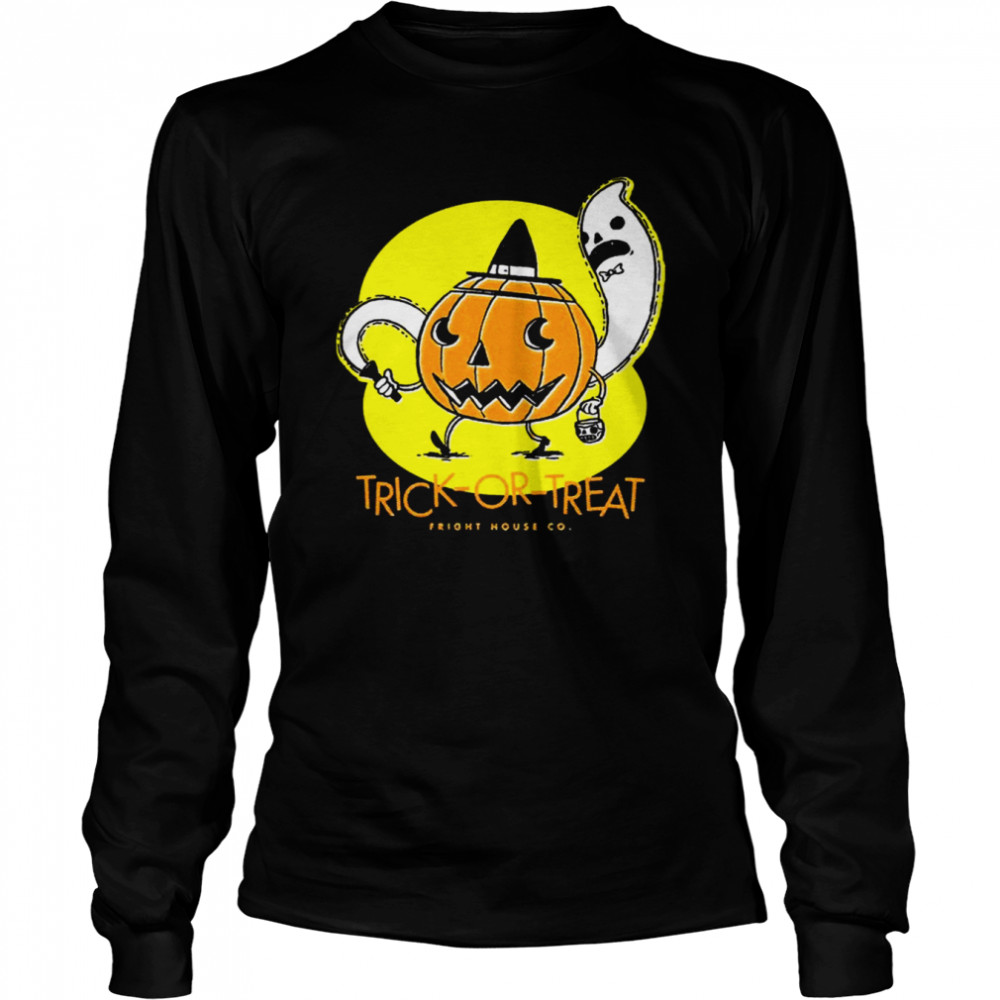 playing with ghost trickortreat pumpkin ghost shirt long sleeved t shirt