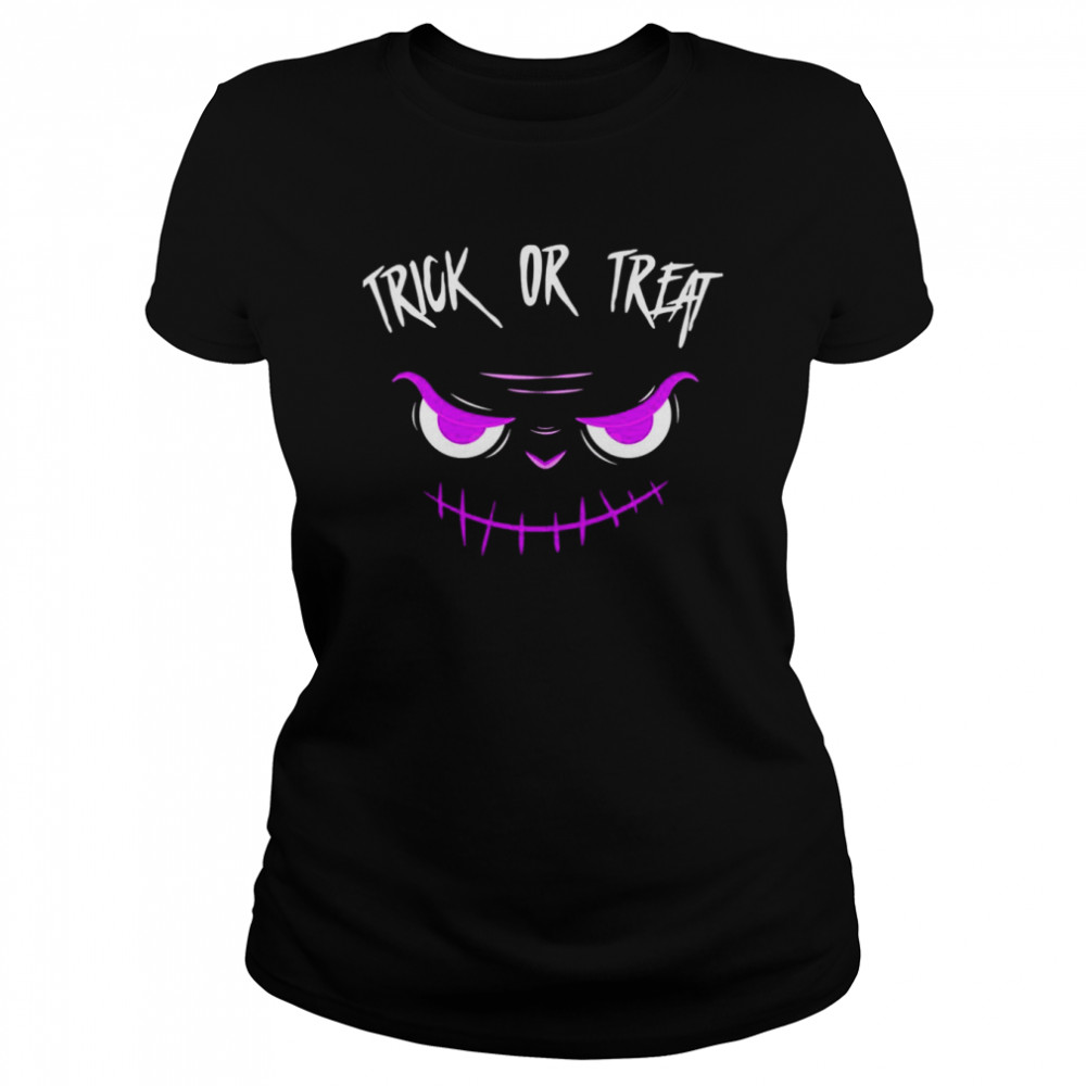 Purple Face Trick Or Treat Halloween shirt Classic Women's T-shirt
