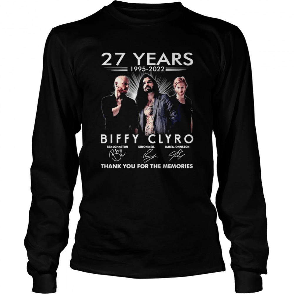 27 Years 1995 2022 Anniversary Biffy Clyro shirt Long Sleeved T-shirt