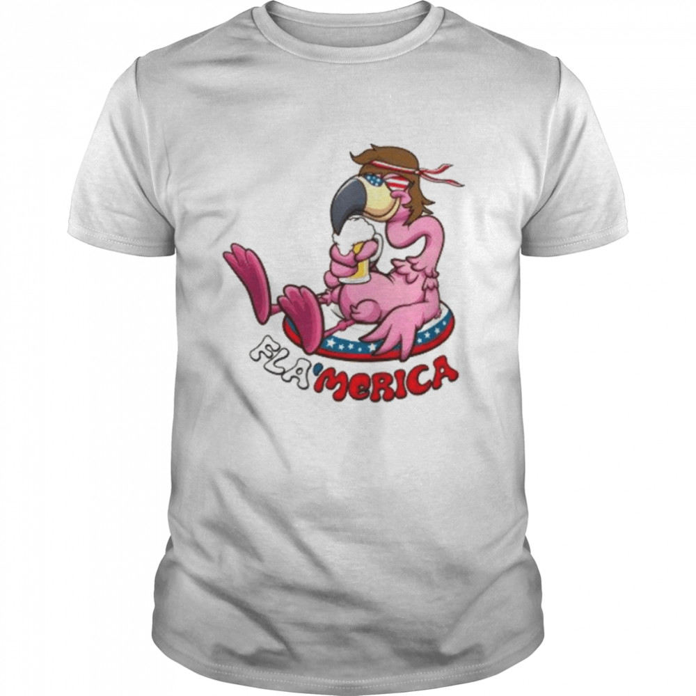 4th of July Flamingo Flamerica T- Classic Men's T-shirt