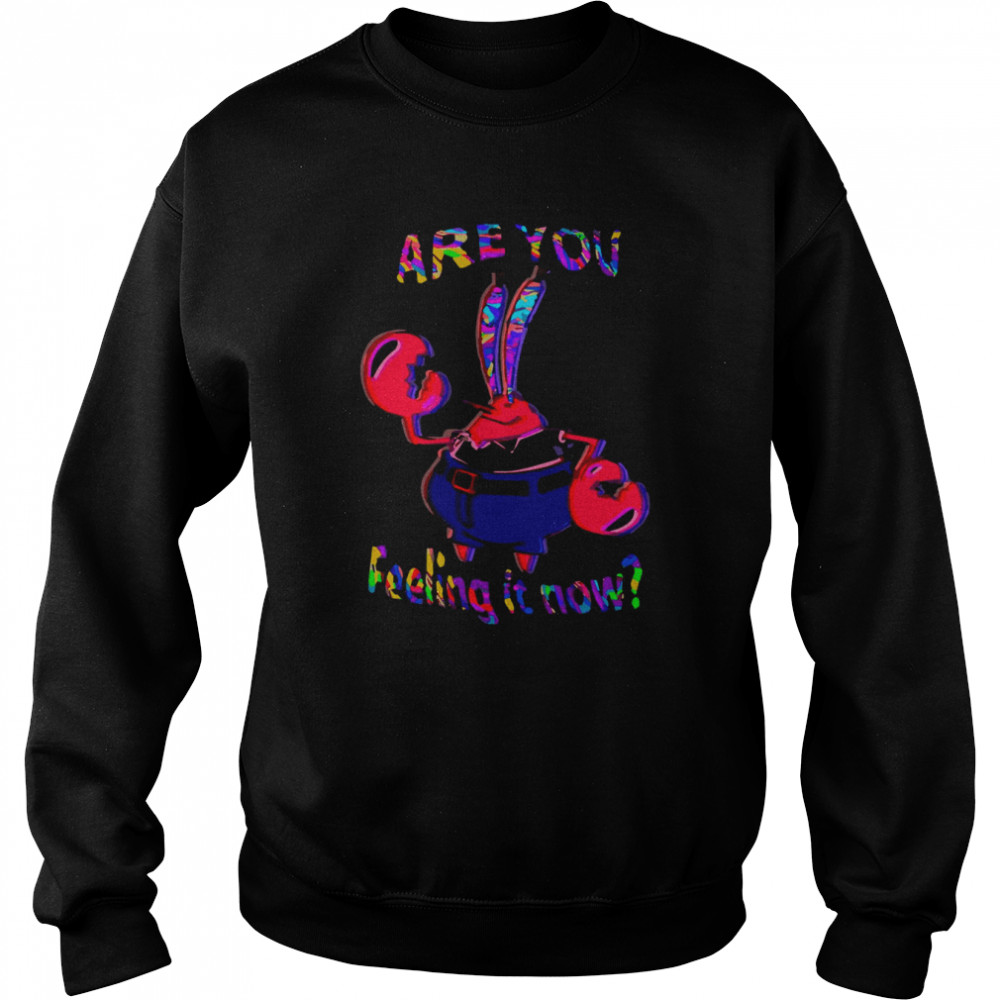 Are You Feeling It Now Mr Krabs Spongebob Squarepants shirt Unisex Sweatshirt