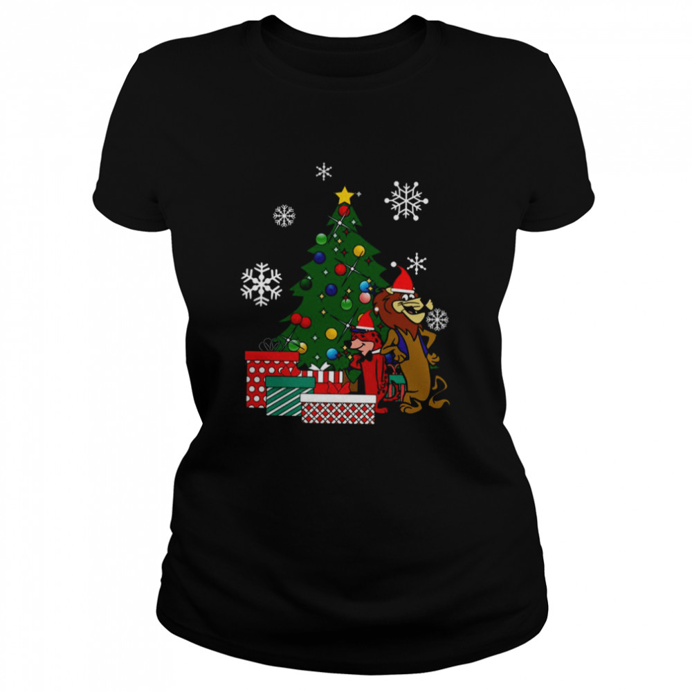 Around The Christmas Tree Lippy The Lion And Hardy Har Har shirt Classic Womens T-shirt