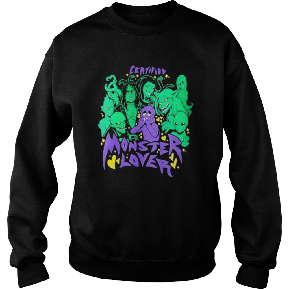 caleb certified monster lover tee unisex sweatshirt