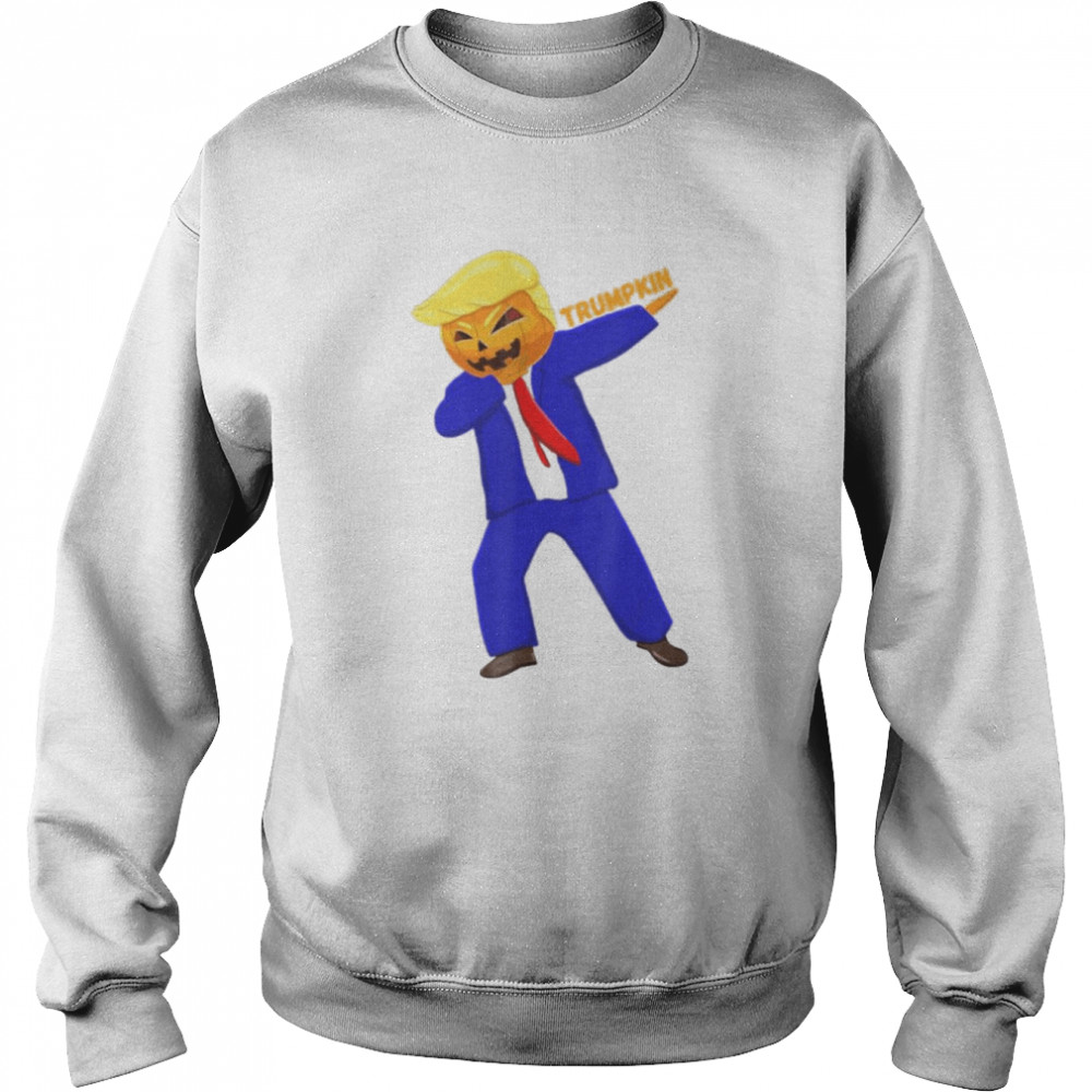 Dabbing Trumpkin Funny Trump Halloween T- Unisex Sweatshirt