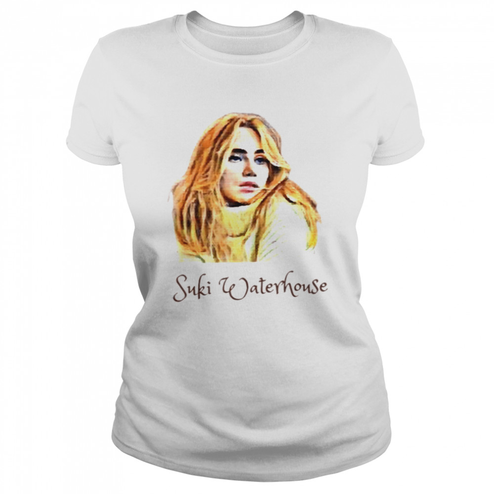 fanart suki waterhouse watercolor shirt classic womens t shirt