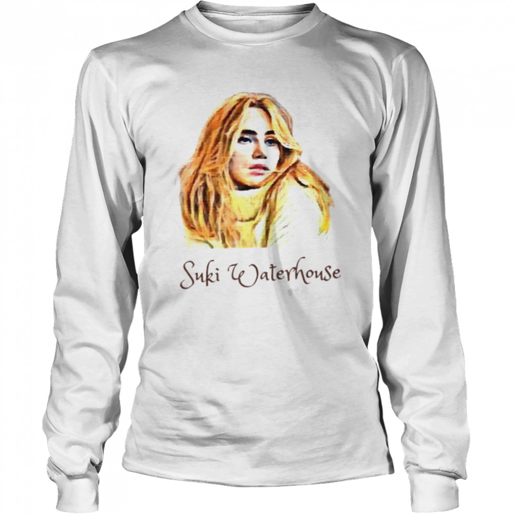 Fanart Suki Waterhouse Watercolor shirt 10 Fanart Suki Waterhouse Watercolor shirt Long Sleeved T-shirt