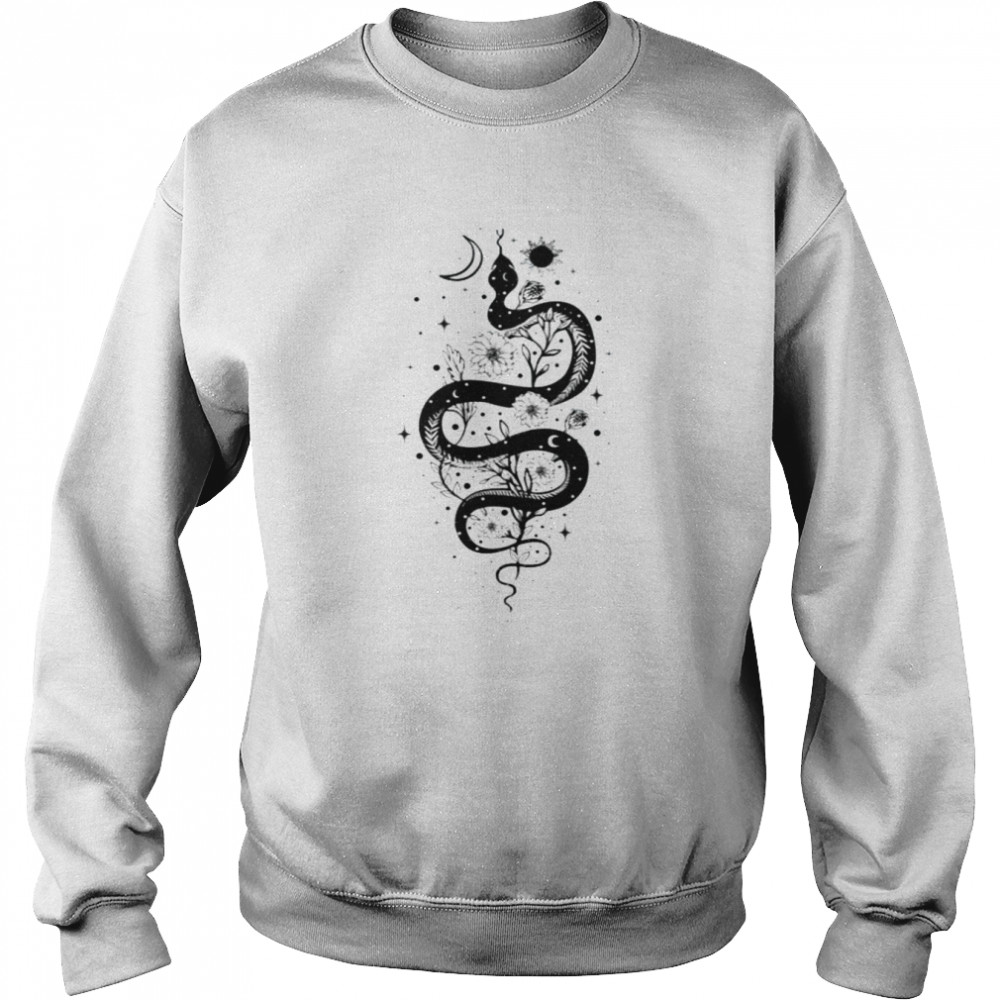 Floral Snake Reptile Aesthetic shirt Unisex Sweatshirt