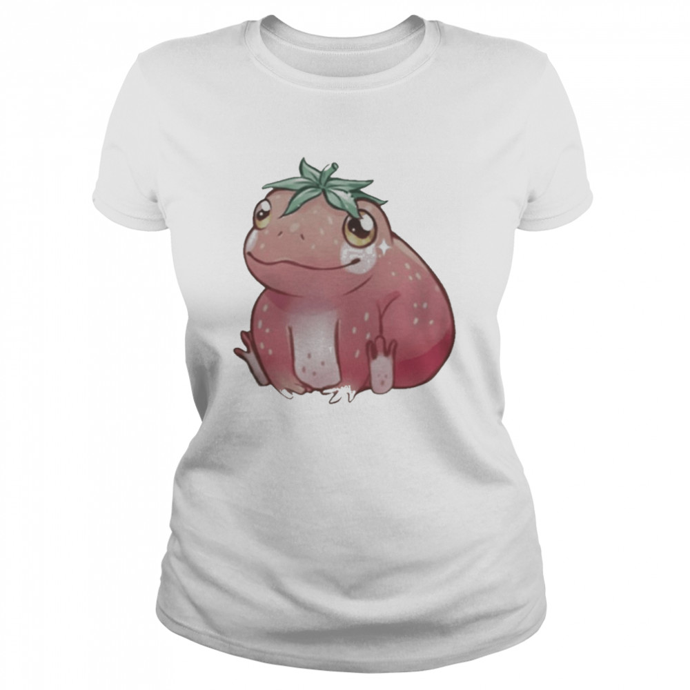 Frog With A Strawberry  Classic Womens T-shirt