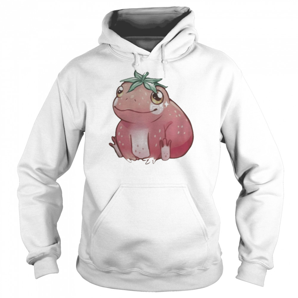 Frog With A Strawberry Unisex Hoodie