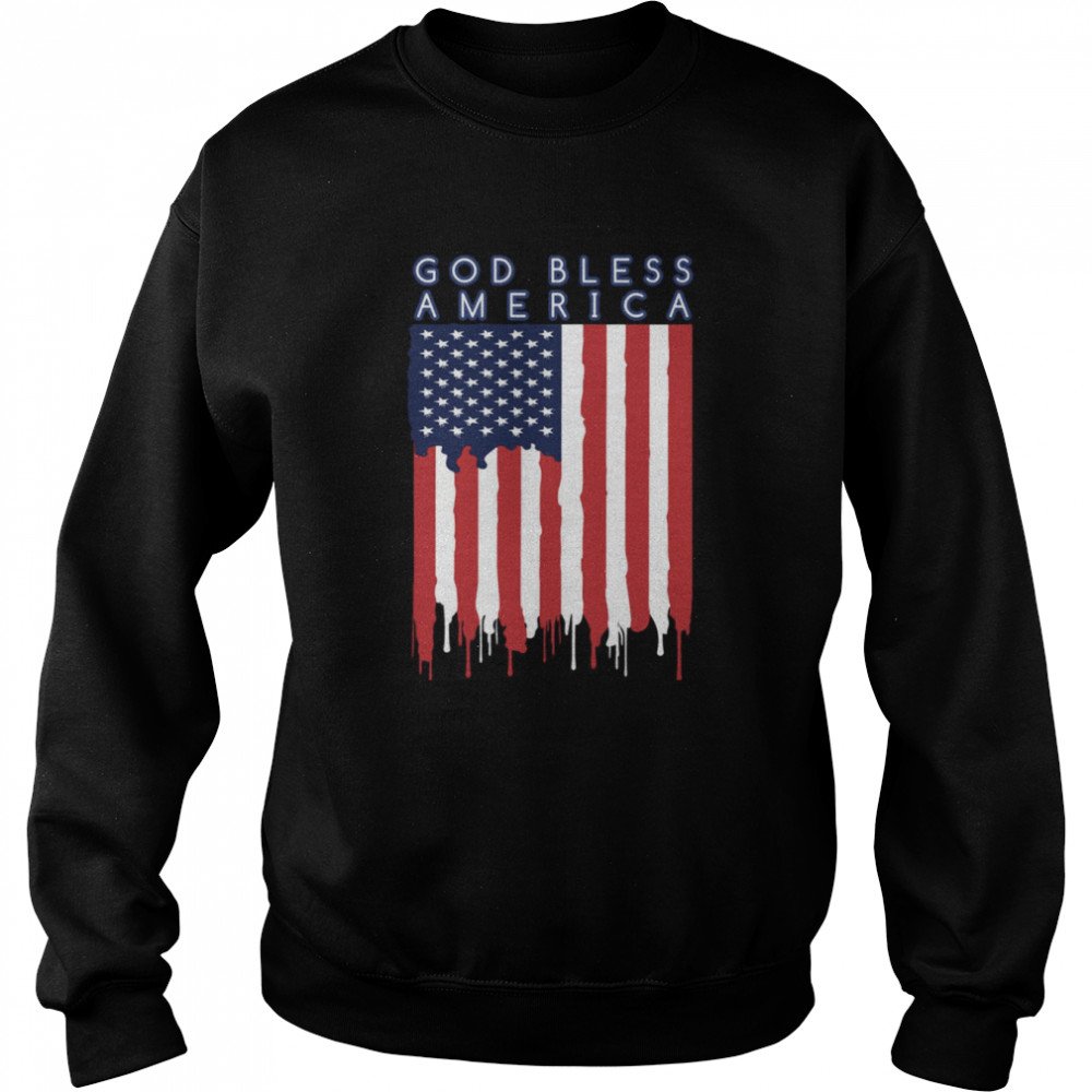 God Bless America USA American Flag shirt Unisex Sweatshirt