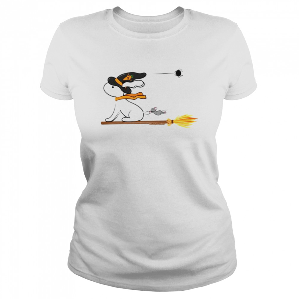Good Witch Bunny Riding A Broom shirt Classic Women's T-shirt