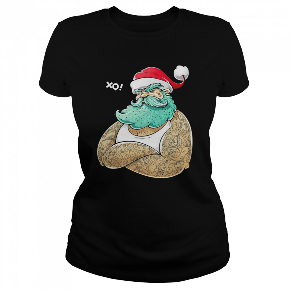 Hipsta Claus XO Santa Merry Christmas shirt Classic Women's T-shirt